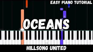 Hillsong United - Oceans Where Feet May Fail Easy Piano Tutorial