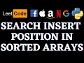 Search Insert Position Leetcode Python Solution Python