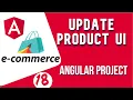 Angular project tutorial UI for Update Product Angular E-commerce Project