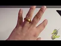 Showcasing TRUMIUM Gold Plated Hammered Tungsten Ring