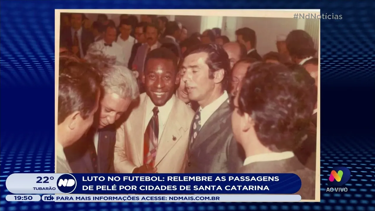 Luto no futebol: relembre as passagens de Pelé por cidades de SC