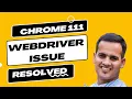 Resolved Selenium WebDriver Issue with Chrome 111 version AutomateWithAmit