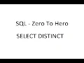 SELECT DISTINCT statement in SQL Explain about SQL SELECT DISTINCT SQL Tutorial In 3 minutes