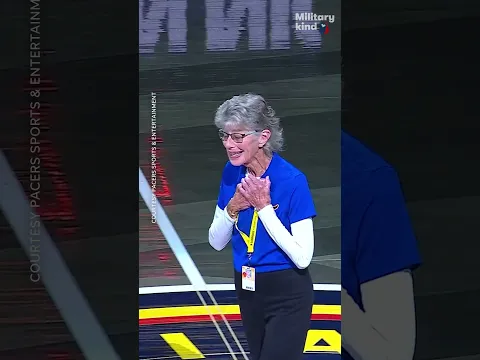 Longtime Fever usher surprised by Navy son during award ceremony