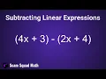 Subtracting Linear Expressions