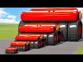 Lagu Big \u0026 Small Wide Lightning Mcqueen Monster Truck vs Trains Thomas | BeamNG.Drive