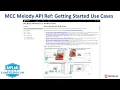MCC Melody API Reference for AVR Getting Started Use Cases