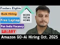 Amazon GO-Ai is Hiring Oct 2025 Free laptop Work From Home Bulk Hiring All india Vacancy