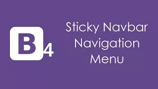 HTML5 Sticky Navigation Menu Using Bootstrap 4