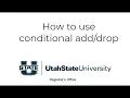 Conditional in Banner Registration