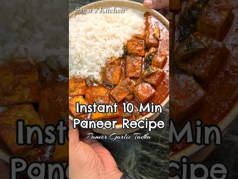 10 Min Instant Paneer Recipe..Paneer Garlic Tadka..Next Level Recipe #recipe #shorts