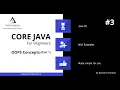 Core JAVA - OOPS Concepts Part 1 Class Object Constructor Abstraction
