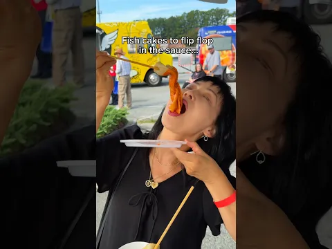 Eating only Korean street foods for a full day when this happened… #food #eating #noodles