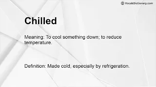 Chilled Meaning