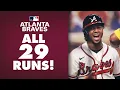 29 RUNS All runs from the Braves 29-9 win over the Marlins NL Record
