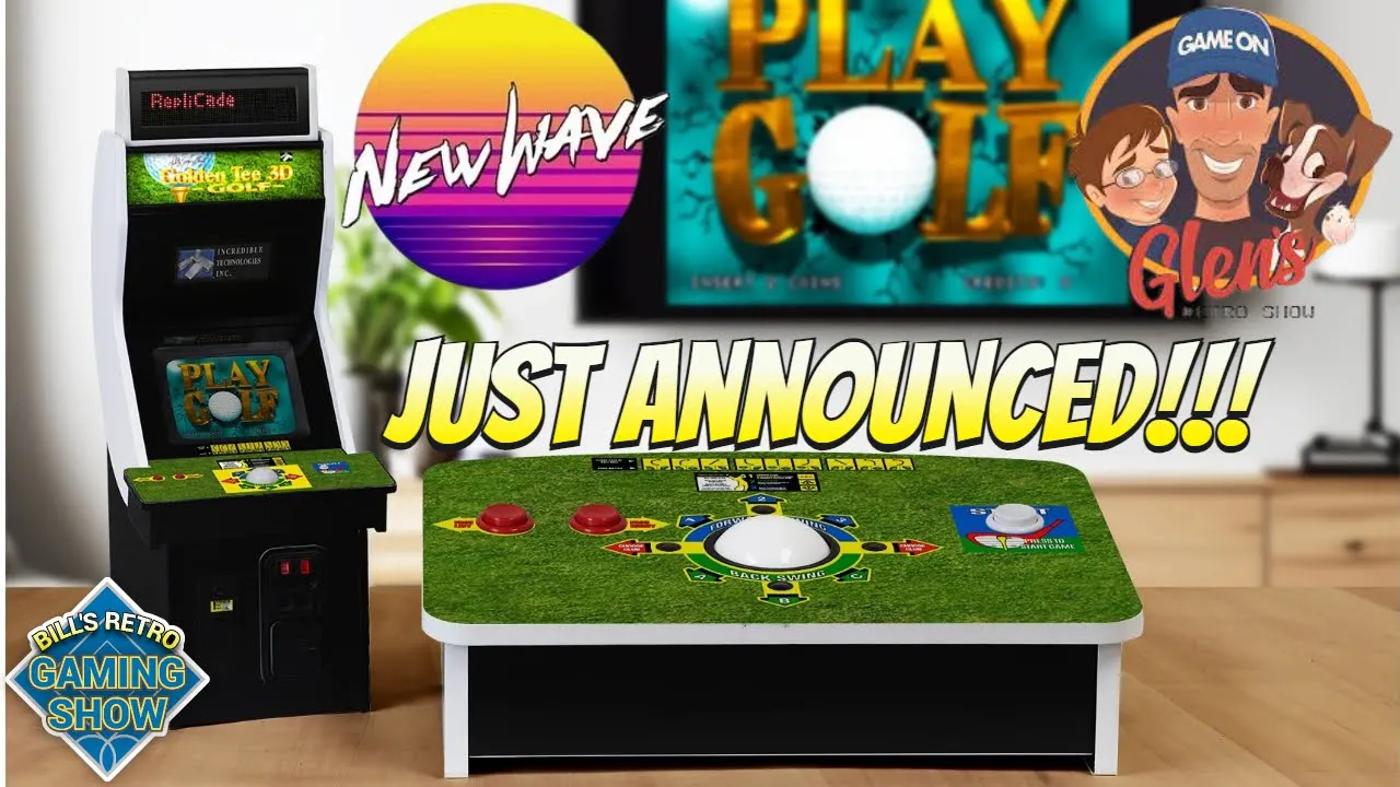 New Wave Toys Golden Tee Replicade + Real Arcade Trak-Ball Stick Announced!