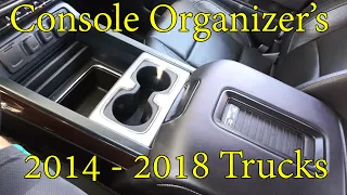 Console Organizers for a 2014 - 2018 Silverado or Sierra