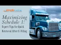 Maximizing Schedule 1 Simple Truck Tax Easy way to E-File Form 2290