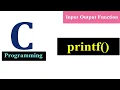 Printf Function in C Programming Input Output Functions