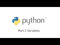 How to code in python part 2 variables