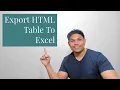 Learn to easily export HTML table to Excel CSV PDF - Code With Mark