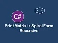 print matrix in spiral form recursive in c