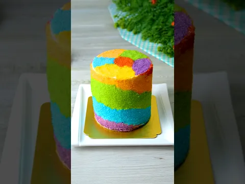 🌈Pastel de arte de arena colorido 🎂#shorts #cake #deliwow