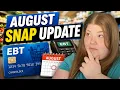 August SNAP Update New Rules New Cards What to Expect