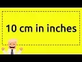10 cm in inches