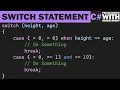 How to program a c switch statement with case guard in Visual Studio 2022