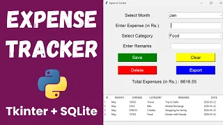 Build an Expense Tracker in Python with Tkinter and SQLite