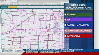 Most eastern Nebraska roads completely covered with snow