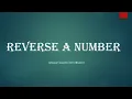 Reverse a Number Java programming language Malayalam Tutorial
