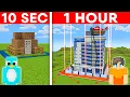 10 Seconds vs 1 Hour - Security House Build Challenge in Minecraft