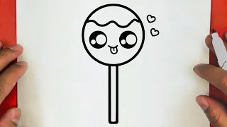 كيف ترسم مصاصة كيوت وسهلة خطوة بخطوة / رسم سهل / تعليم الرسم للاطفال || Cute Lollipop Drawing