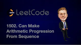 Leetcode 1502 Can Make Arithmetic Progression From Sequence Java
