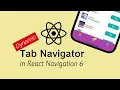 Dynamic Tab Navigator Combining Multiple Navigators React Navigation 6