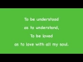 Download Lagu Make Me a Channel of Your Peace with Lyrics
