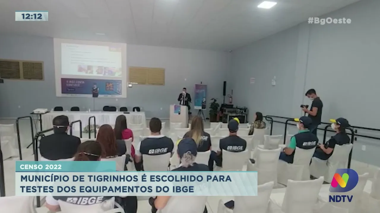 Censo 2022: município de Tigrinhos é escolhido para testes dos equipamentos do IBGE