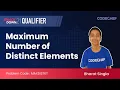 Maximum Number Of Distinct Elements MAXDISTKT SnackDown 21 Qualifier Solution CodeChef