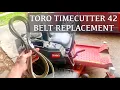 Toro TimeCutter 42 Zero Turn Deck Belt Replacement NO JACK NEEDED