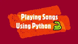 Play Songs Using Python By Playsound modul