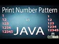 Learn How To Print Number Pattern In Java