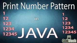 Learn How To Print Number Pattern In Java