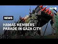 Lagu Hamas Al-Qassam Brigades members hold military parade in Khan Yunis | AFP