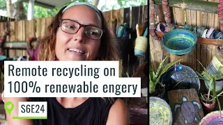 Installing a huge solar system in the middle of the jungle on my way back to my sailboat ☀️♻️