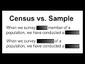 Probability and Statistics 4 - Census vs Sample
