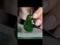 Lagu ASMR Glass Green Mini Pear Cutting #asmr #glassfruitcutting #shorts