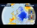Monthly temperature forecast for Europe 2026