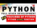Live - Features of Python Python print Function Python Full Stack Development llgcreator